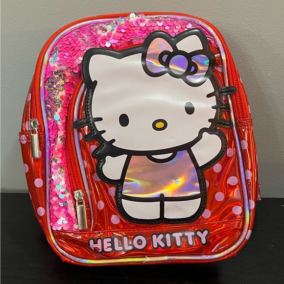Friends Sanrio Hello Kitty Pink, Red Polka Dots Mini Backpack‎ - Picture 1 of 7